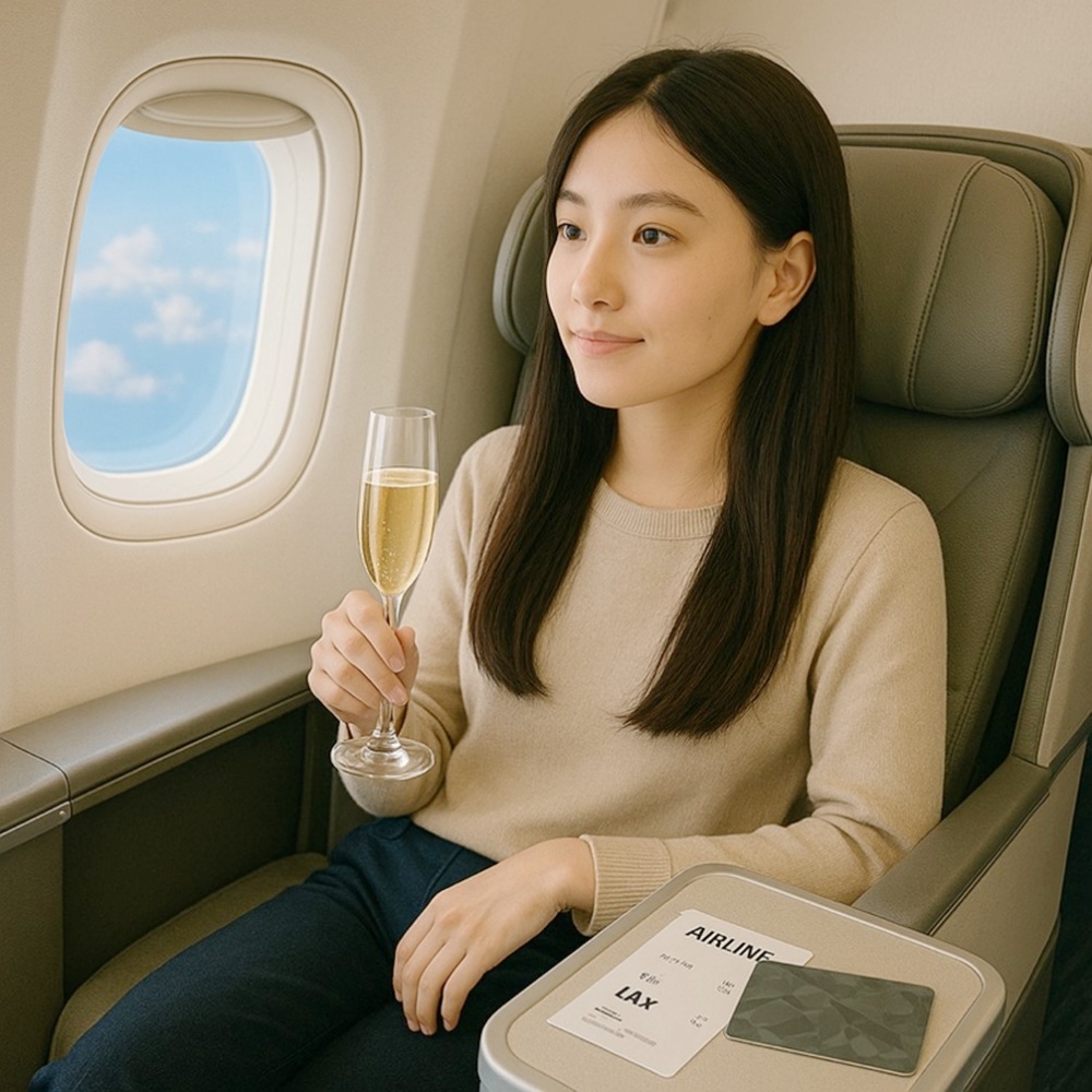 首搭商務艙超安靜 網用哩程兌換機票 體驗「無嬰干擾」飛行引共鳴 1 ▲圖:AI生成。(圖/滙豐銀行提供)