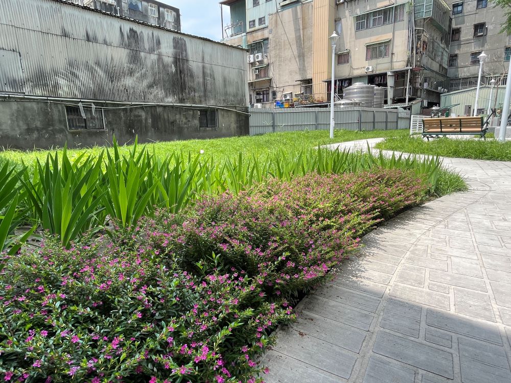 活化土地打造休憩空間 蘆洲兒七公園5/26啟用 4 《圖說》兒七公園融入可食地景,未來可結合社區作為推廣農藝環境教育的場域。〈工務局提供〉