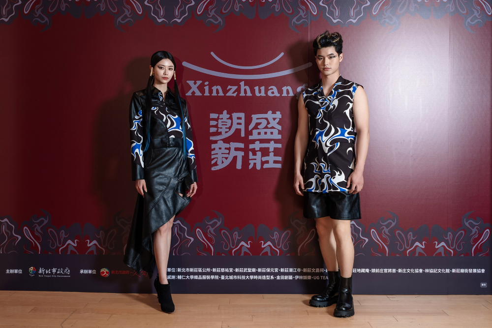廟宇文化變身摩登時尚 新莊廟會「潮盛新莊」5/16登場 3 《圖說》「針織女王」潘怡良設計師從廟街意象出發,取材自神將威儀、鼓藝節奏、北管樂韻等元素。〈文化局提供〉