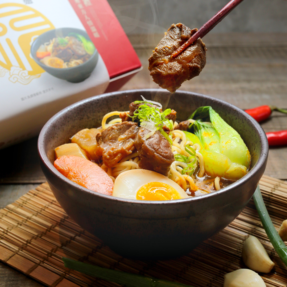 台中福華大飯店618年中慶，熱銷斷貨王－「冷凍饗福牛肉麵禮盒」加18元多一件