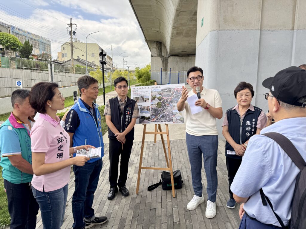 年底提出評估報告 江啟臣促中市「綠空廊道」串聯「東、后豐自行車道」 1 會勘