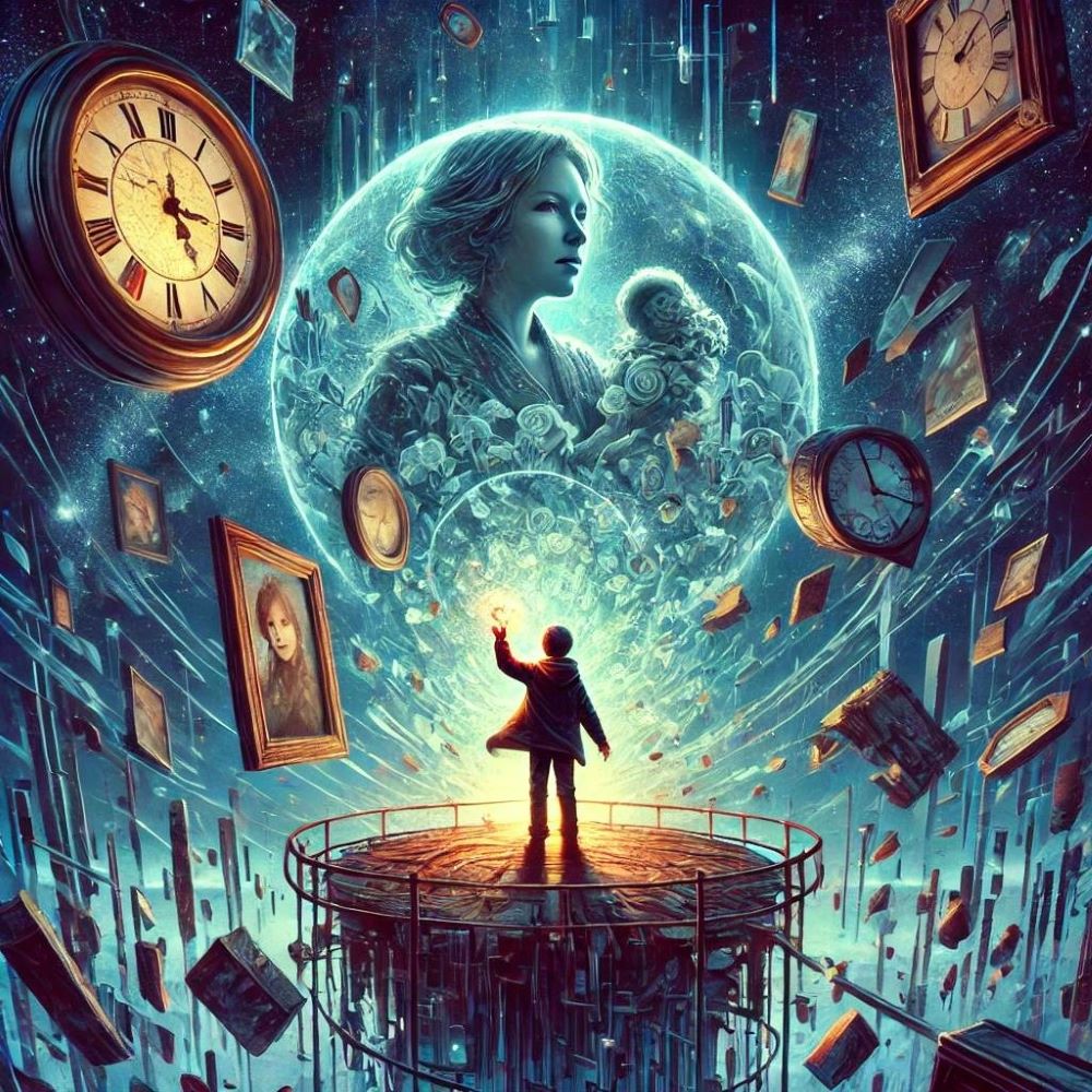 電繪、AI創作獲首獎 龍華科大國際首都創意藝文賽發光 3 《圖說》林國詮以結合AI生成與奇幻敘事作品《群島之心》,巧妙地運用時空與情感元素。〈龍華科大提供〉