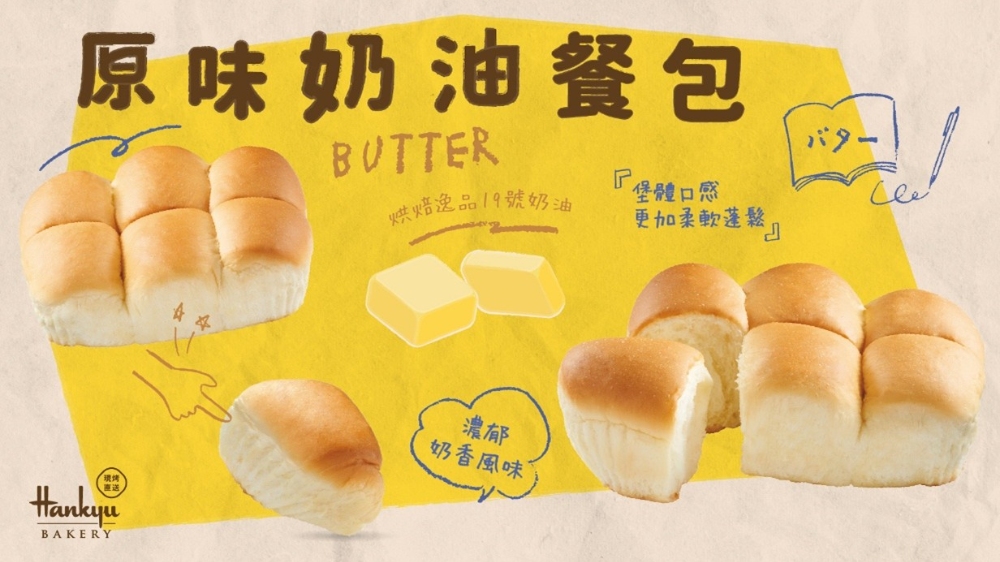 ▲全聯阪急麵包明星商品「原味奶油餐包」用料實在、高CP值，穩居現烤麵包銷售榜首。
