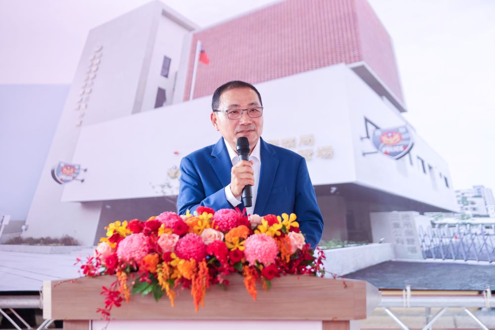 《圖說》侯友宜市長今日出席「三重分局交通分隊及公有拖吊場共構新建工程」落成啟用典禮。〈新聞局提供〉