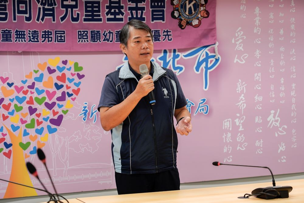 台灣同濟兒童基金會捐百萬 新北小衛星再添助力 4 《圖說》新北市麥田協會理事長周之文感謝社會各界支持及挹注,讓小衛星的孩子們有安全成長的空間。〈社會局提供〉